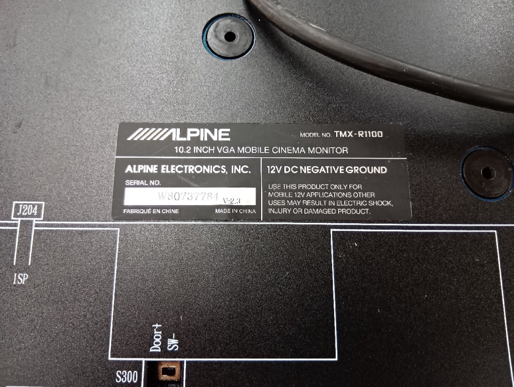 Alpine - Flip-down monitor (TMX-R1100) - Nengun Performance