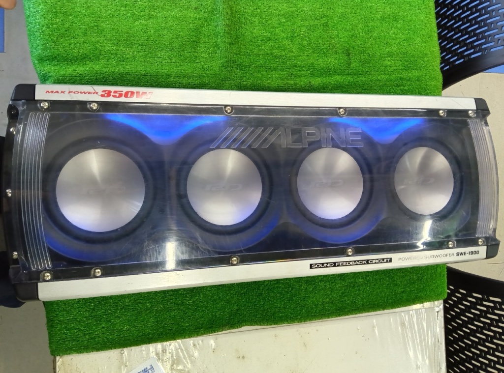 カーオーディオ ALPINE SUBWOOFER SWE-1900 Alpine - Amplifier-equipped subwoofer (SWE-1900) - Nengun Performance