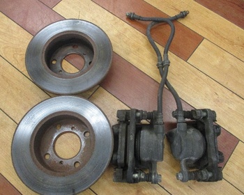 Unknown - Suzuki Motor Corporation - Junk! CT21S genuine front caliper and rotor