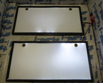 Unknown - Damaged! LED illuminated number plate front and rear set
