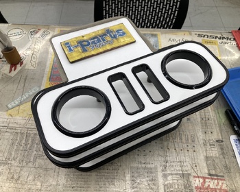 Unknown - 200 Series Hiace Wide 2nd row drink holder