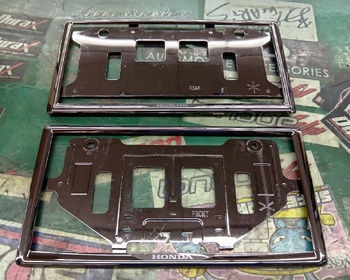 Honda - Used! Honda chrome plated number plate frame front and rear