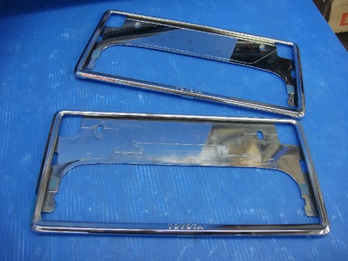 Toyota - Two genuine Toyota plated license plate frames