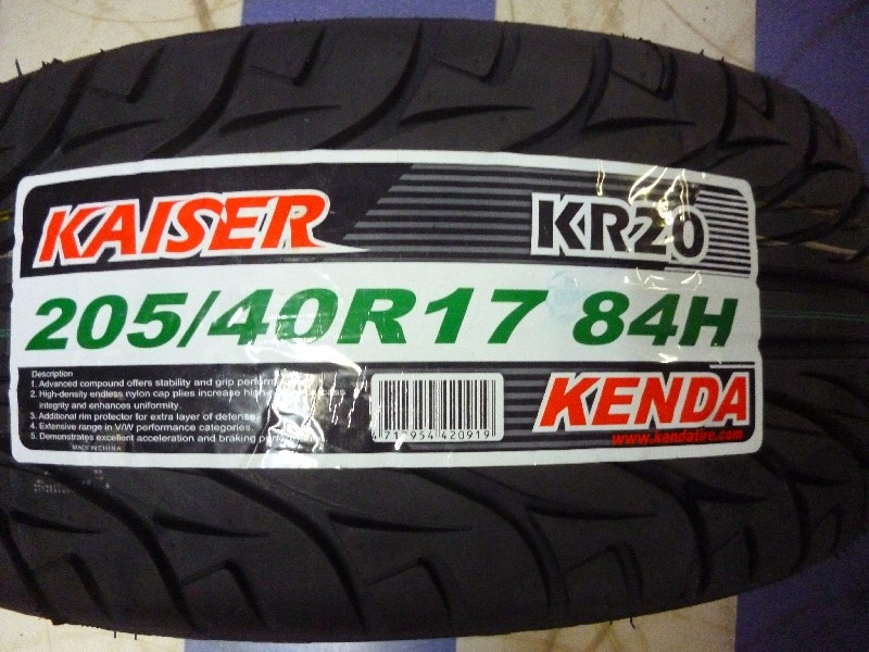 Kenda - New tires KR20 (205/40R17) - Nengun Performance
